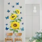 Beautiful Butterfly Removable Decal Wall Sticker Stickers Sunshine Sunflower