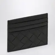 [Bottega Veneta] Black Intrecciato card holder One size Black