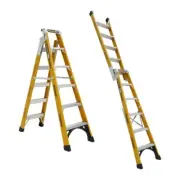 Gorilla Heavy Duty Fibreglass Dual Purpose Ladder 180kg 6ft 1.8m-3.2m FDM006-HD