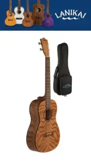 Lanikai Oak Baritone Acoustic Ukulele w/Truss Rod + Free Bag | Authorized Dealer