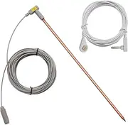 Grounding Rod with 2Pcs Ground Wire, Connects Your Body to the Earth, Great to Use with Earthing Sheet, Grounding Mat, Pillowcase, Pad