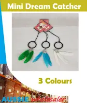 Dream Catcher 25-27 cm Hoop Web Coloured Feathers Overall