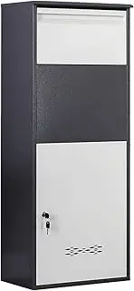 Outdoor rainproof parcel delivery box suitable for homes, offices, factories, enterprises, easy to operate for a long time, safe and reliable, can store large parcel delivery boxes (43.3 x 17.7 x 10.2