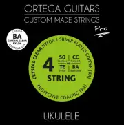 Ortega Guitars - Pro - Baritone Ukulele Strings - Clear Nylon Set (UKP-BA)