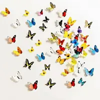 在飛比找樂天市場購物網優惠-浪漫立體蝴蝶會飛裝飾貼 壁貼 (15入)【BlueCat】【