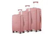 Mazam 3PCS Luggage Suitcase Trolley Set Travel TSA Lock Storage Pink PP Case