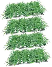 4pcs Artificial Grass Wall Decor Greenery Backdrop for Use Privacy Enhancement Panels Easy Installation for Balconies Faderesistant Fake Grass for Home Decor