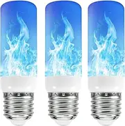 3W LED Fire Flame Bulb Lights 3 Modes Dynamic Flickering Effect Lamp for Indoor Outdoor Home Party Decoration 3PCS