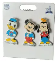 Walt Disney World Parks 50th Anniversary Mickey & Friends Bobble Head Pin Set 3