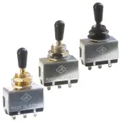 Guitar toggle switch 3 way chrome black or gold