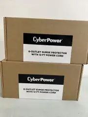 2/CyberPower CSB6012 Essential 6-Outlets Surge Suppressor with 12FT Cord