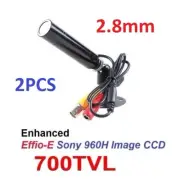 2PCS Small Bullet Security CCTV Camera Sony 960H 2.8mm 700TVL Weatherproof