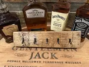 Unstained Jack Daniel's Whiskey Barrel 5 Hook Stave Key Holder