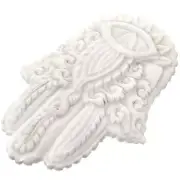 Hand Carving Hamsa Bison Bone Bead Focal Cab Cabochon, 2 1/2"