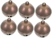 BUGUUYO 6PCS Vintage Jingle Bell Decorative Bells for Pet Collars Wind Chimes Christmas Crafts Sound for Decor