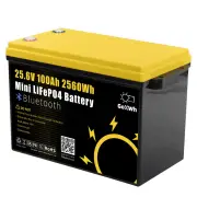 Gokwh 24V 100Ah LCD Energy Storage Box 2560WhSolar Lithium Ion LiFePO4(LFP)Battery for RV Boat Home Energy Storage