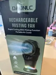 Portable Misting Fan, 30000mAh Rechargeable Battery, RGB Light, 4 Speeds & Spray
