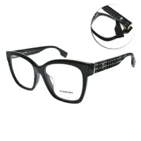 在飛比找momo購物網優惠-【BURBERRY 巴寶莉】貓眼大方框 光學眼鏡(黑#B23