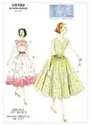 Vogue Sewing Pattern 8789, Retro 1957 Dress and Cummerbund, Sizes 14 - 22, New