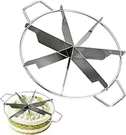 Cake Cutter Slicer - Efficient Cutting Stainless Steel Cake Divider | Rust-Proof Slicer for Even Slices | Portion Marker | Pizza Pie Cutter 6/7/8 Equal Portions Tool for Cheese Cakes