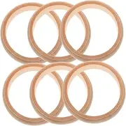 SEWACC 6pcs Basswood DIY Wooden Bracelets Craft Unpainted Jewelry Making Kits
