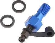 Motorcycle Brake Caliper Banjo Bolt & Bleed Nipple/Screw M10 x 1.25mm Blue