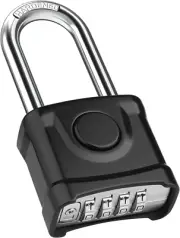 Heavy Duty Combination Padlocks, [Weatherproof Outdoor] Large 4-Digit Code Lock