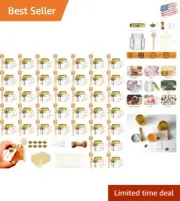Elegant Mini Honey Jars with Dippers & Gift Bags for Weddings and Showers