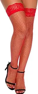 [EVELIFE] Fishnet Stockings for Women Lace Stockings Thigh Hold-Up Elastic Stockings