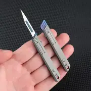 EDC Titanium Utility Knife Scalpel Blade Pocket Outdoor Camping Knife Key chain