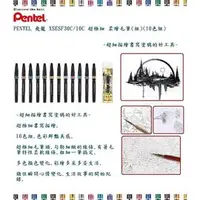 在飛比找PChome商店街優惠-PENTEL 飛龍 XSESF30C/12C 超極細 柔繪毛