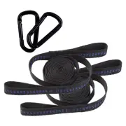 Hammock Fixed Buckle Strap Swing Tree Ropes Hooks Carabiner Extra Long Straps