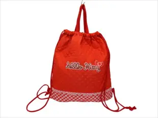 Hello Kitty 草莓 紅色拉繩背包/旅行袋/運動包/束口袋 KT 凱蒂貓 日貨 正版授權J00012735