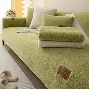 Plush Shaggy Sofa Slipcover Sofa Seat Cover Sectional Couch Covers Floral Jacquard,Furniture Protector Anti-Slip Couch Covers for Dogs Cats Kids(Sold by Piece/