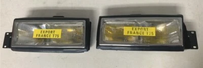 NOS OEM Cadillac Deville Headlamp Lights 1989-90 EXPORT with AMBER Bulbs (PAIR) (for: Cadillac)