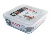 Pyrex Cook&freeze Container with Lid, Glass, White 20x7x20 CM