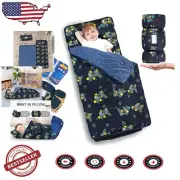 Extra Large Toddler Nap Mat with Pillow & Blanket – Perfect for Daycare & Travel