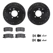 Dynamic Friction Company 8512-39027 Brake Rotor Dimpled & Slotted Black