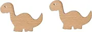Mini Wood Knobs 4Pcs Children's Wardrobe Handle Cabinet Drawer Dinosaur Animal Cabinet Door Solid Wood Cabinet Door Drawer Handle Brachiosaurus Beech
