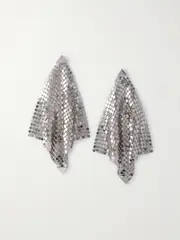 [RABANNE] RABANNE - Pixel Flow Silver-tone Earrings - One size One size Silver