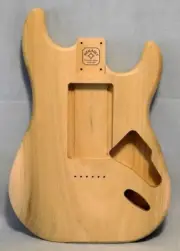 Unfinished Fender Strat. Universal Hardtail Style Guitar Body-Poplar