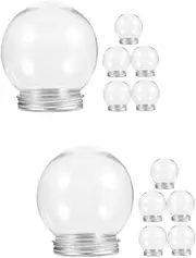 2sets DIY Snow Globe Making Kit Empty Plastic Globe Create Your Own Water 6pcs*2