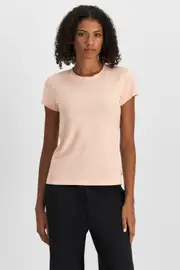 [Bonds] Bonds Women's Cotton Midweight Crew Tee in Peach Tea Size: Large L Peach Tea