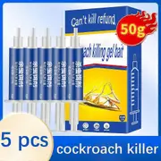 Qin 10g Cockroach Gel Bait Cockroach Killer Control Multiple Cockroaches Pest Control Insecticide Suitable for Indoor and Outdoor 5 pcs