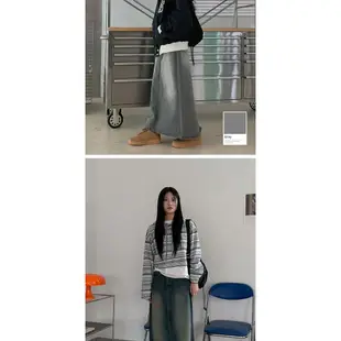 【Codibook】韓國 DAILYJOU 復古水洗做舊牛仔長裙［預購］裙子 牛仔裙 女裝