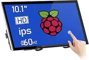 HMTECH Raspberry Pi Screen 10.1 Inch Touchscreen Monitor 1024 x 600 Portable HDMI Monitor 16:9 IPS Screen Display for Raspberry Pi 5/4/3/2/Zero/B/B+ Win11/10/8/7, Free Driver