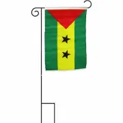 12x18 12"x18" Sao Tome and Principe Sleeved w/ Garden Stand Flag