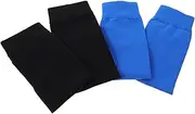 [Minkissy] 2 Pairs Leggings Socks Rainbow Leg Warmers Crawling Knee Small Shin Guards Football Outfit Girl Leg Warmers Sports Supply Polyester High Elastic Yarn
