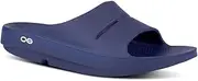 [OOFOS] OOahh Slide - Lightweight Recovery Footwear - Reduces Stress on Feet, Joints & Back - Machine Washable, Navy, 15 Women/13 Men
