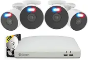 Swann Home DVR Security System 1TB, 8 Channel 4 4 Count White (Pack of 1)